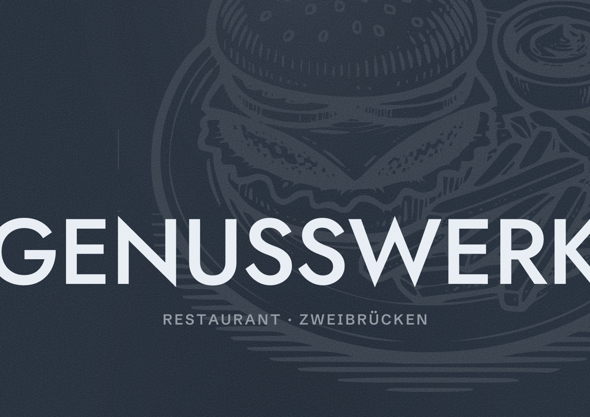 Illustriertes Poster von GENUSSWERK, Restaurant in Zweibrücken
