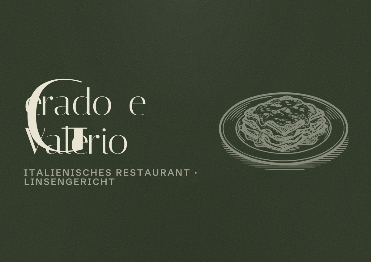 Illustriertes Poster von Gerado e Valerio, Italienisches Restaurant in Linsengericht
