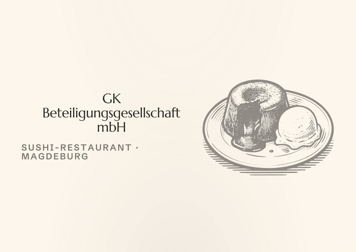 Illustriertes Poster von GK Beteiligungsgesellschaft mbH, Sushi-Restaurant in Magdeburg