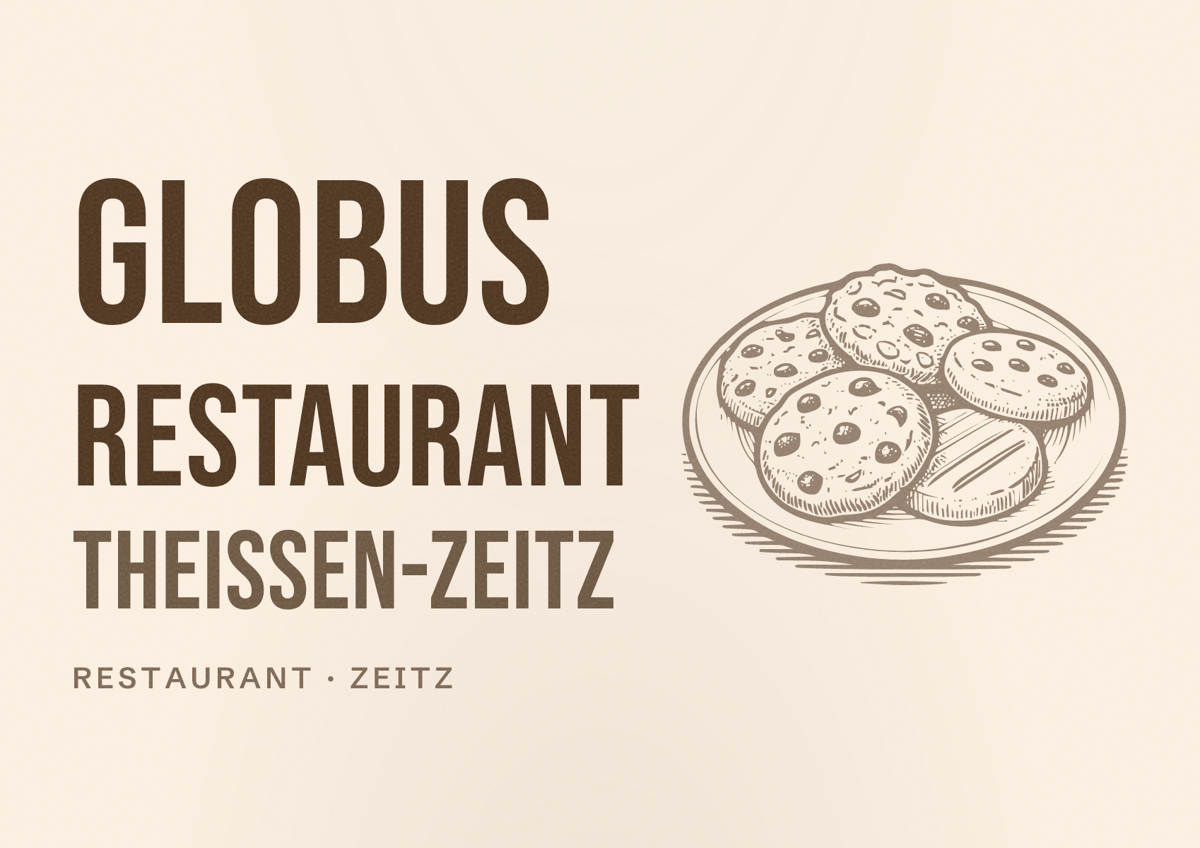 Illustriertes Poster von GLOBUS Restaurant Theißen-Zeitz, Restaurant in Zeitz