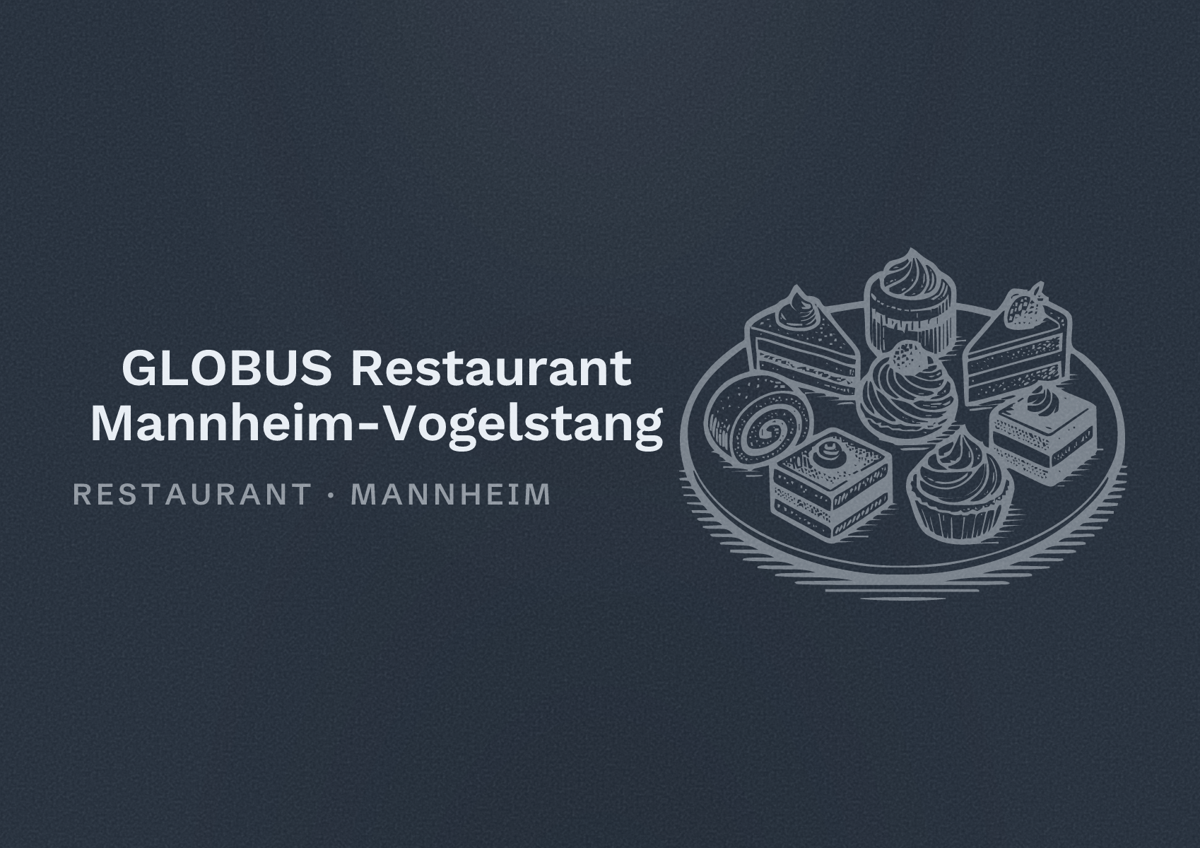 Illustriertes Poster von GLOBUS Restaurant Mannheim-Vogelstang, Restaurant in Mannheim