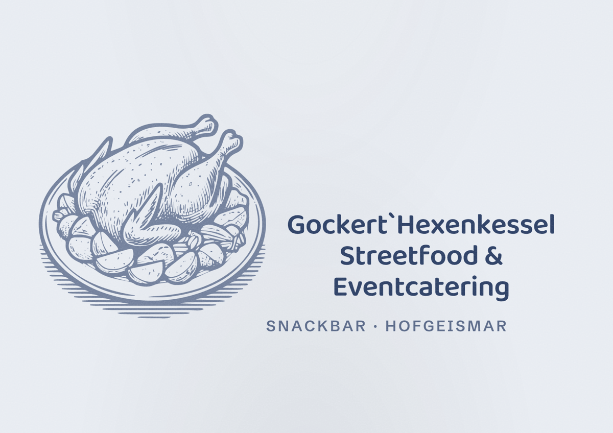 Illustriertes Poster von Gockert`Hexenkessel Streetfood & Eventcatering, Snackbar in Hofgeismar