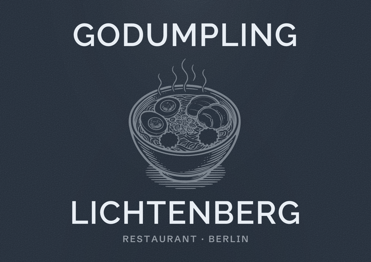 Illustriertes Poster von GoDumpling Lichtenberg, Restaurant in Berlin