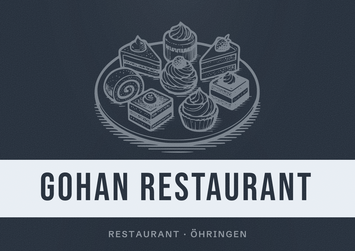Illustriertes Poster von Gohan Restaurant, Restaurant in Öhringen