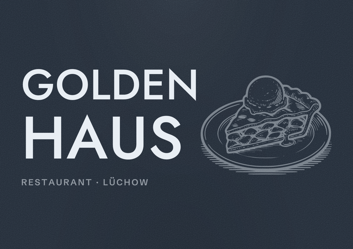 Illustriertes Poster von Golden Haus, Restaurant in Lüchow