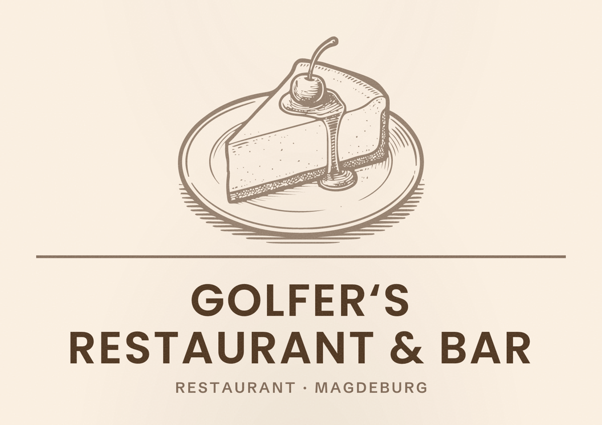 Illustriertes Poster von Golfer‘s Restaurant & Bar, Restaurant in Magdeburg