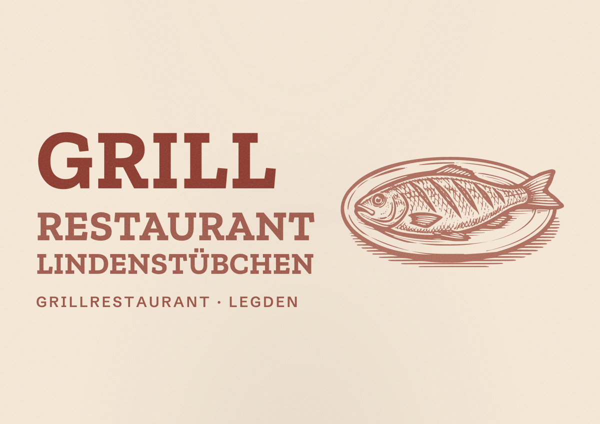 Illustriertes Poster von Grill Restaurant Lindenstübchen, Grillrestaurant in Legden
