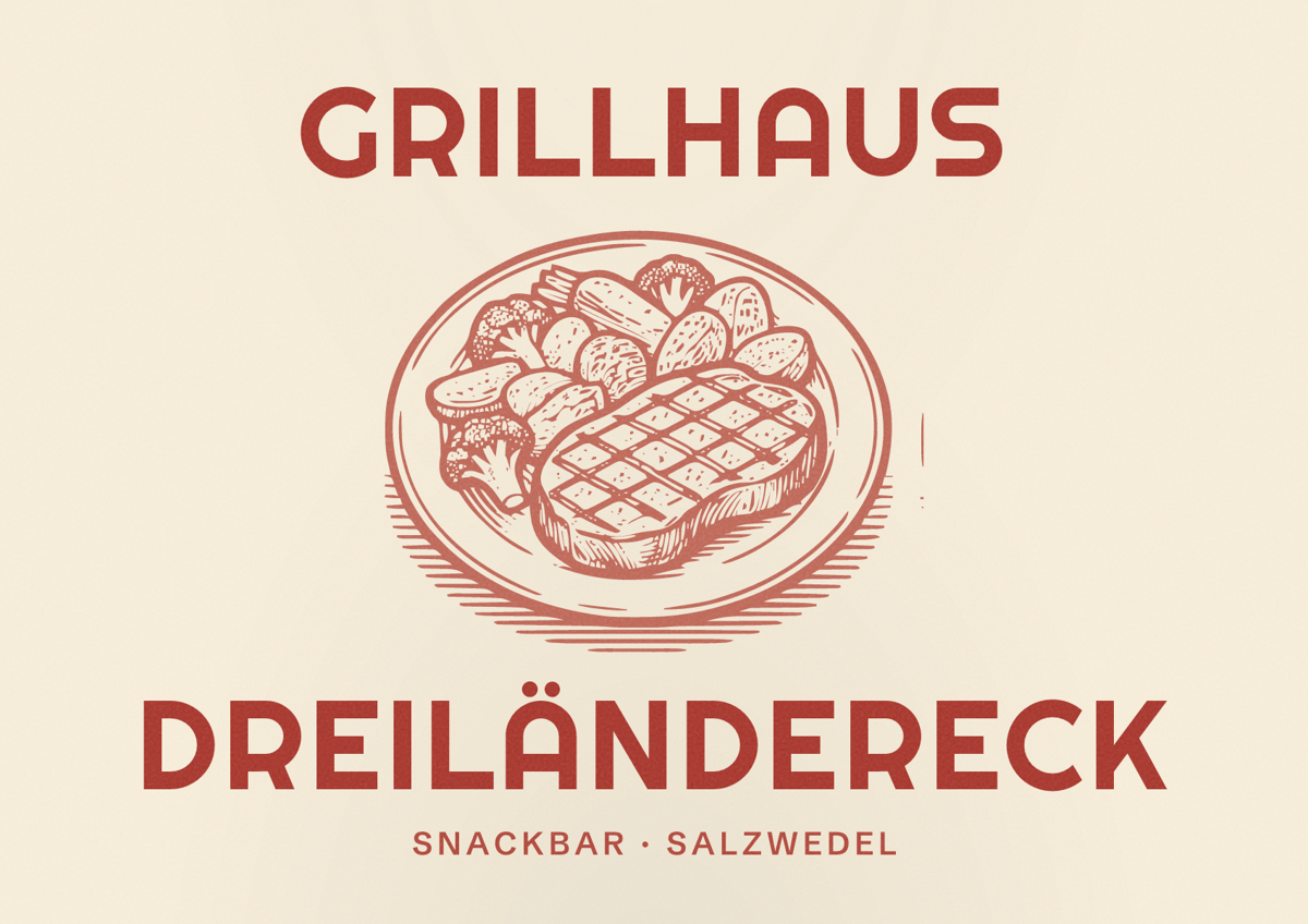 Illustriertes Poster von Grillhaus Dreiländereck, Snackbar in Salzwedel