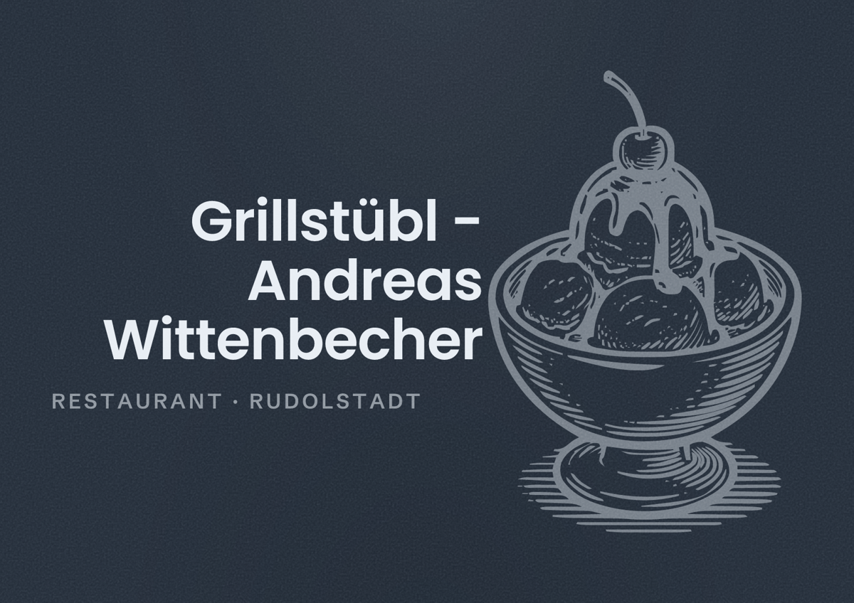 Illustriertes Poster von Grillstübl - Andreas Wittenbecher, Restaurant in Rudolstadt