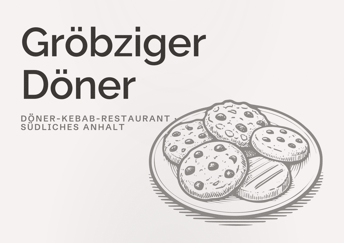 Illustriertes Poster von Gröbziger Döner, Döner-Kebab-Restaurant in Südliches Anhalt