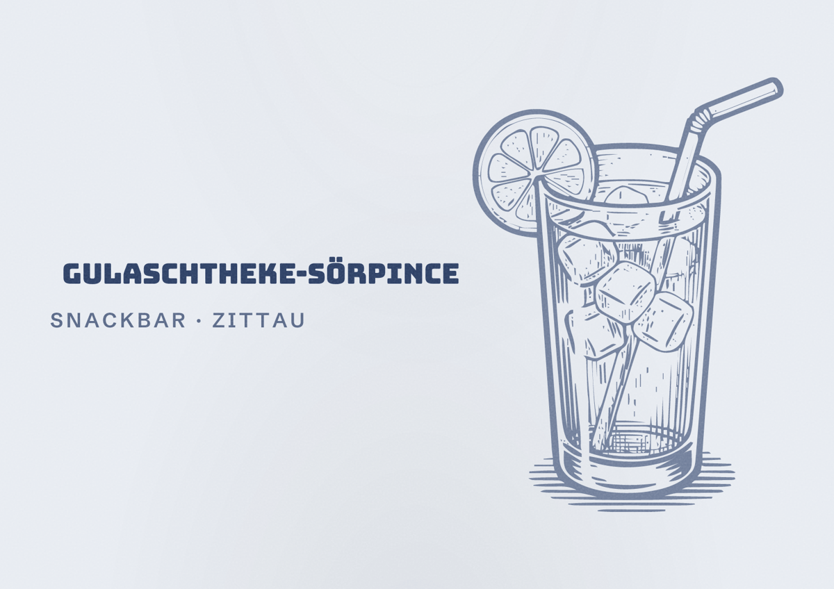 Illustriertes Poster von Gulaschtheke-Sörpince, Snackbar in Zittau