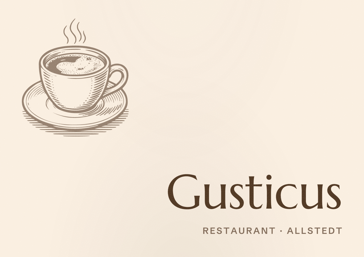 Illustriertes Poster von Gusticus, Restaurant in Allstedt