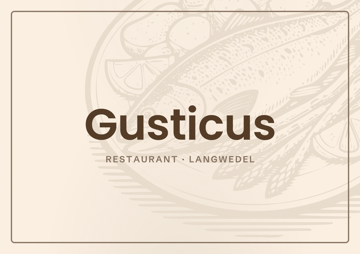 Illustriertes Poster von Gusticus, Restaurant in Langwedel