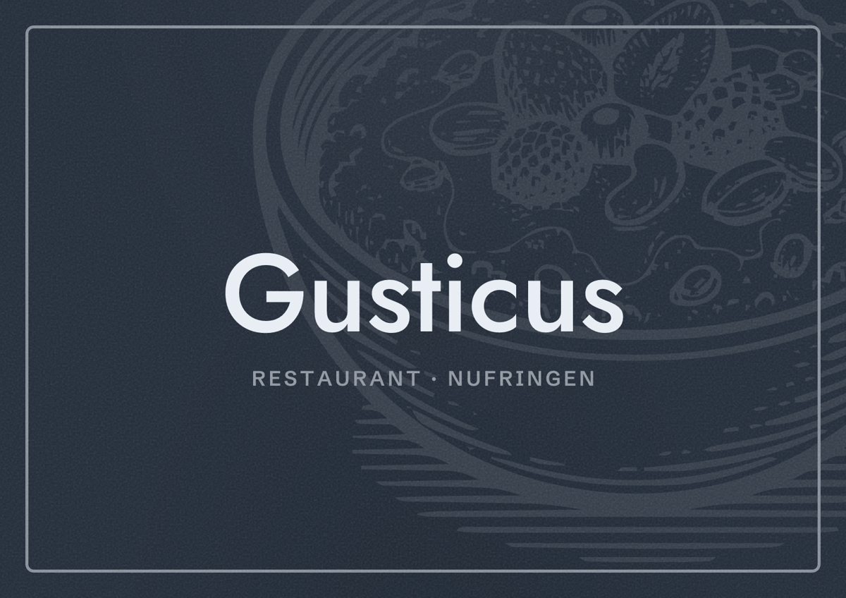 Illustriertes Poster von Gusticus, Restaurant in Nufringen