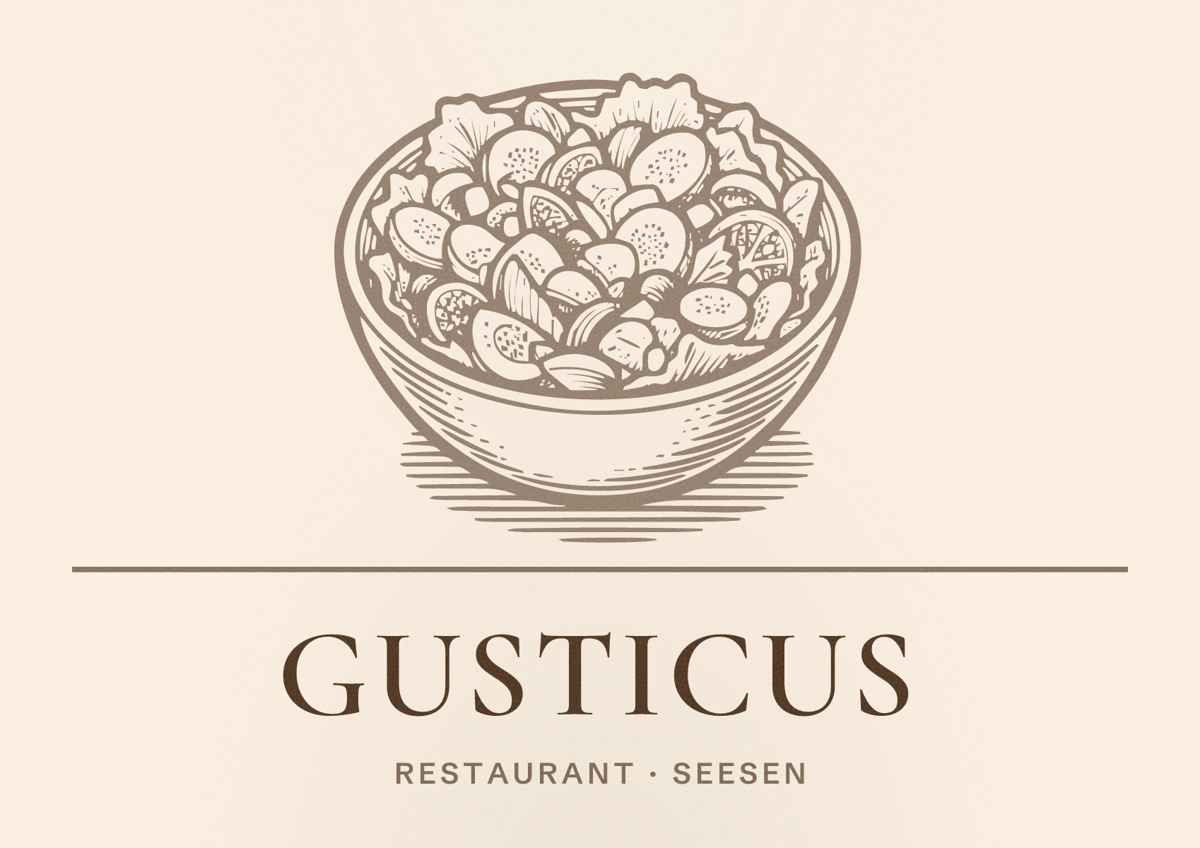 Illustriertes Poster von Gusticus, Restaurant in Seesen