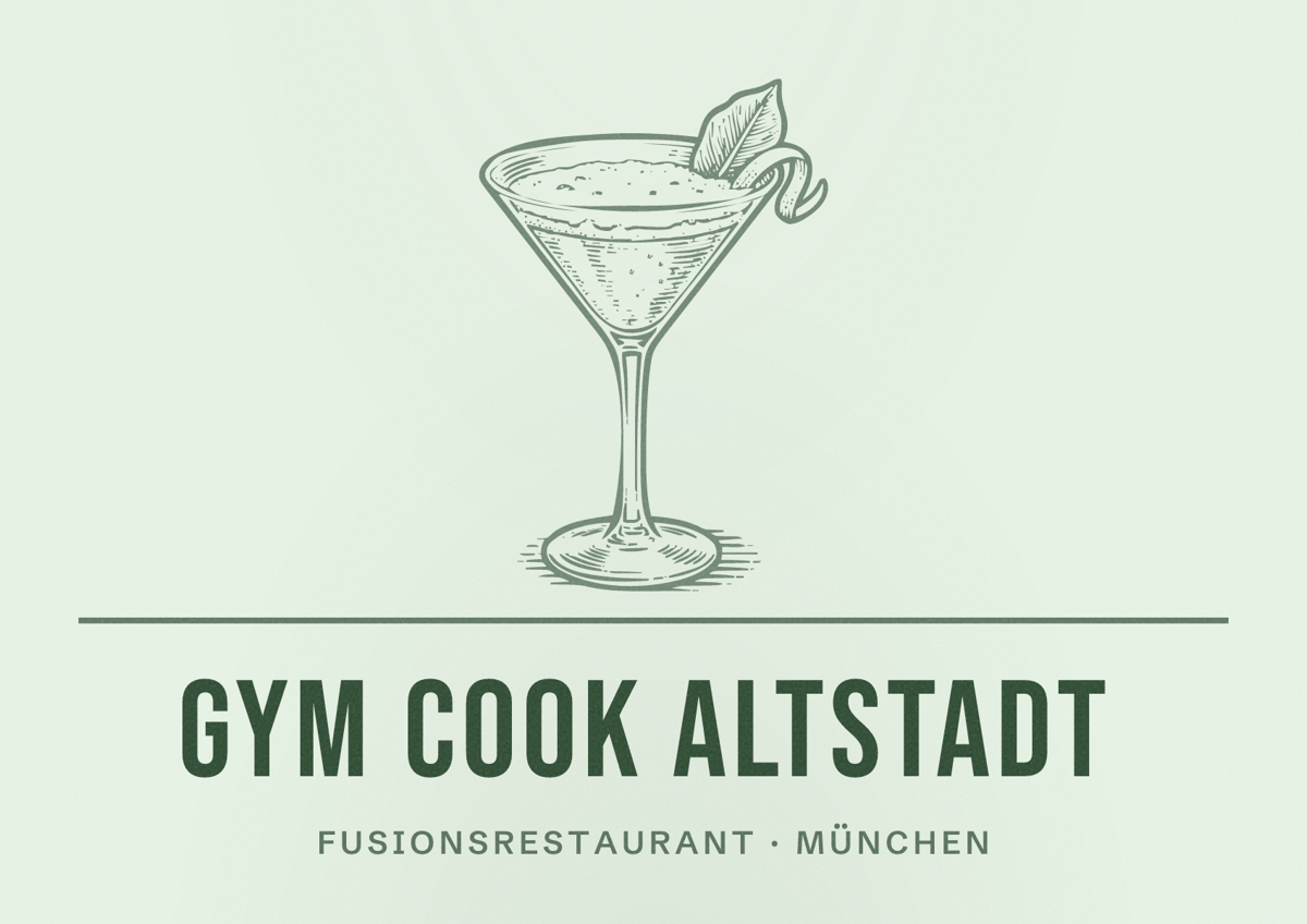 Illustriertes Poster von Gym Cook Altstadt, Fusionsrestaurant in München