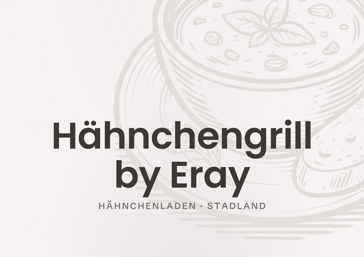 Illustriertes Poster von Hähnchengrill by Eray, Hähnchenladen in Stadland