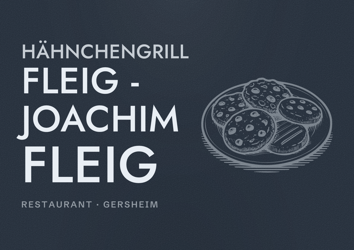 Illustriertes Poster von Hähnchengrill Fleig - Joachim Fleig, Restaurant in Gersheim
