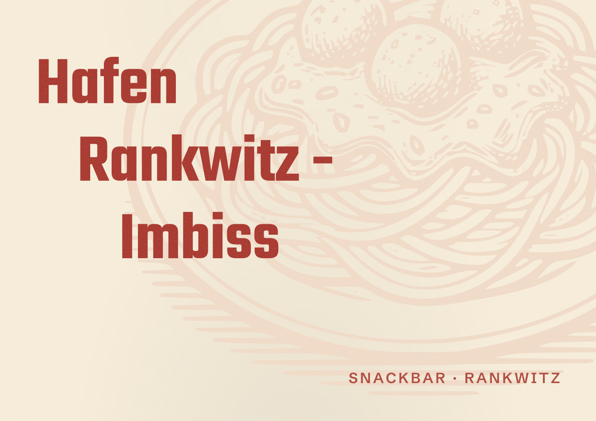 Illustriertes Poster von Hafen Rankwitz - Imbiss, Snackbar in Rankwitz