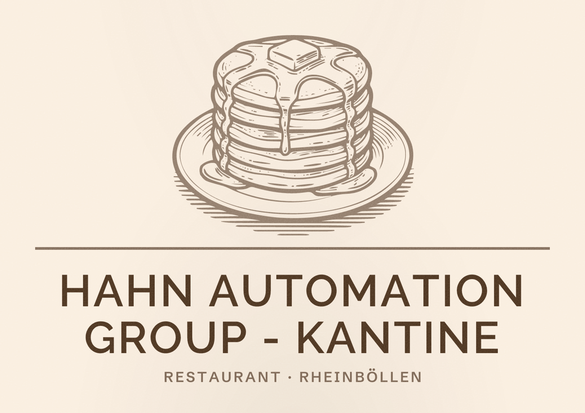 Illustriertes Poster von HAHN Automation Group - Kantine, Restaurant in Rheinböllen