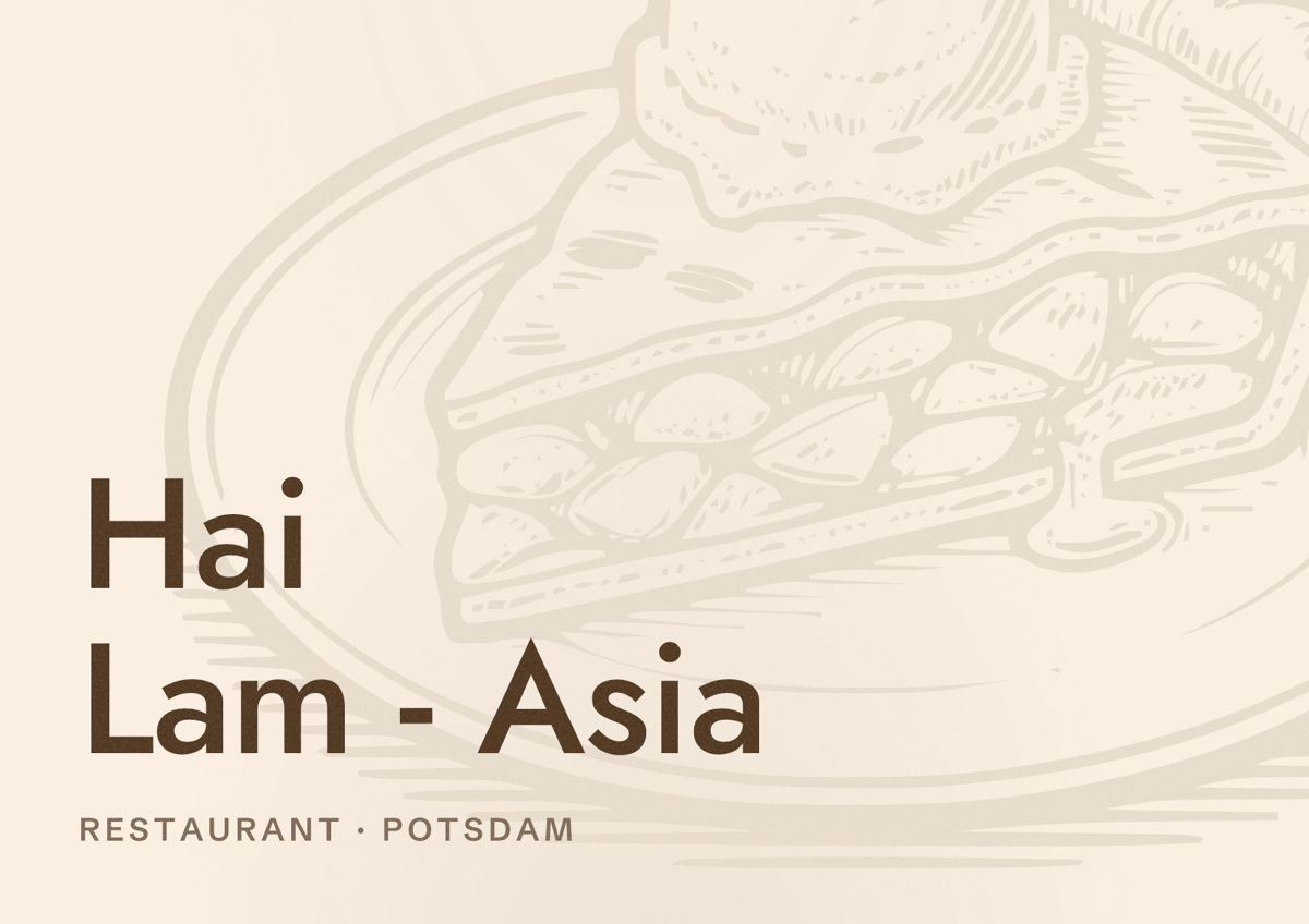 Illustriertes Poster von Hai Lam - Asia, Restaurant in Potsdam
