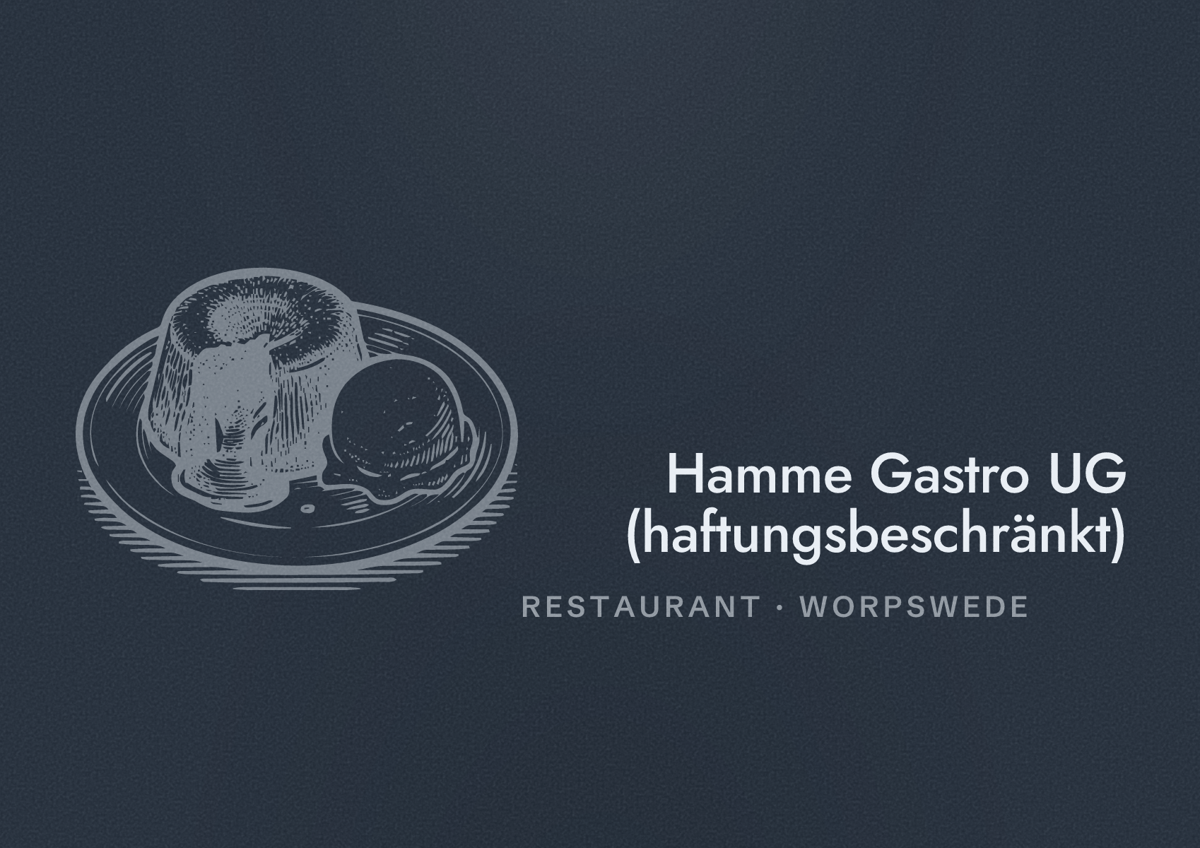 Illustriertes Poster von Hamme Gastro UG (haftungsbeschränkt), Restaurant in Worpswede