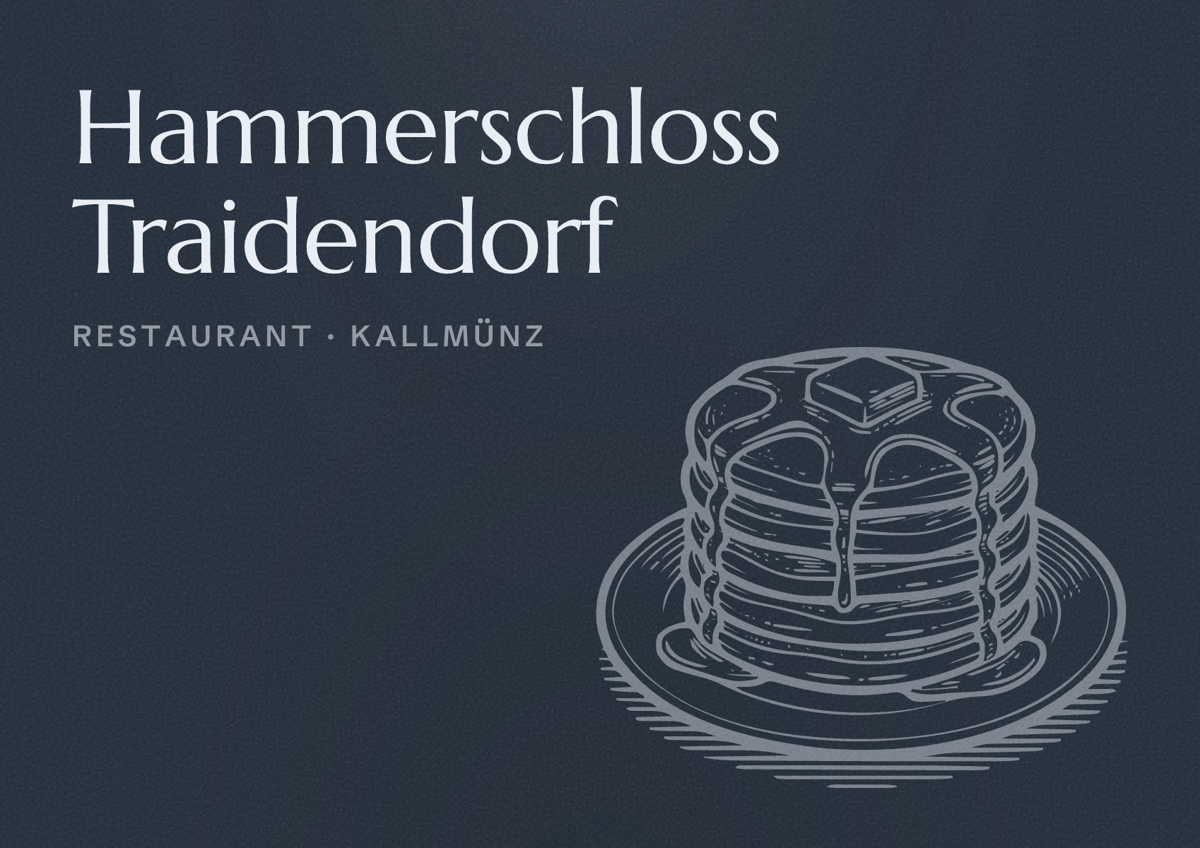 Illustriertes Poster von Hammerschloss Traidendorf, Restaurant in Kallmünz