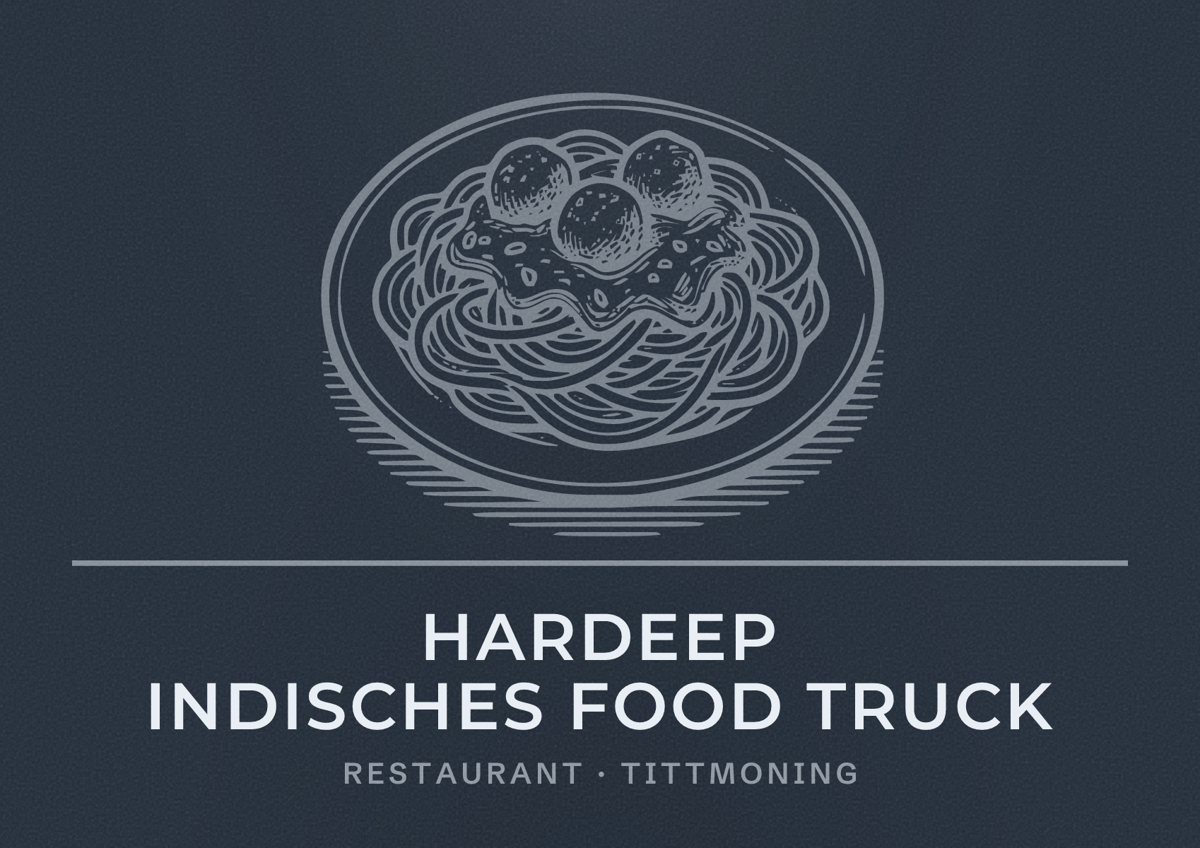 Illustriertes Poster von Hardeep Indisches food Truck, Restaurant in Tittmoning