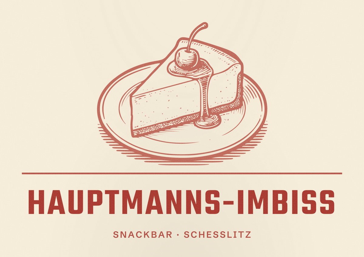 Illustriertes Poster von Hauptmanns-Imbiss, Snackbar in Scheßlitz