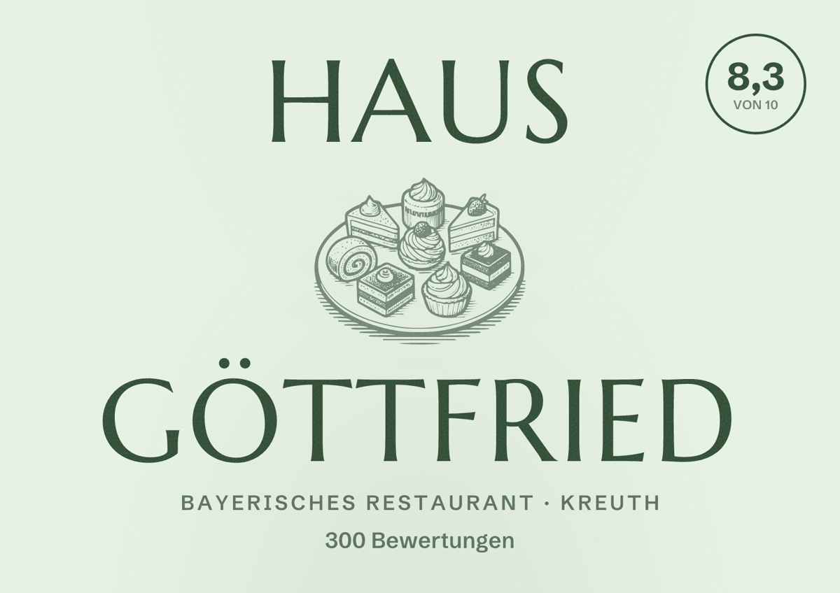 Illustriertes Poster von Haus Göttfried, Bayerisches Restaurant in Kreuth: Bewertung 8,3 von 10 aus 300 Bewertungen