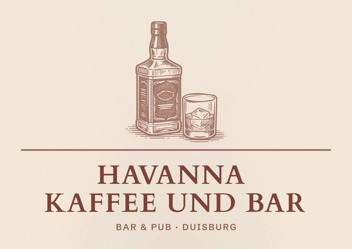 Illustriertes Poster von Havanna Kaffee und Bar, Bar & Pub in Duisburg