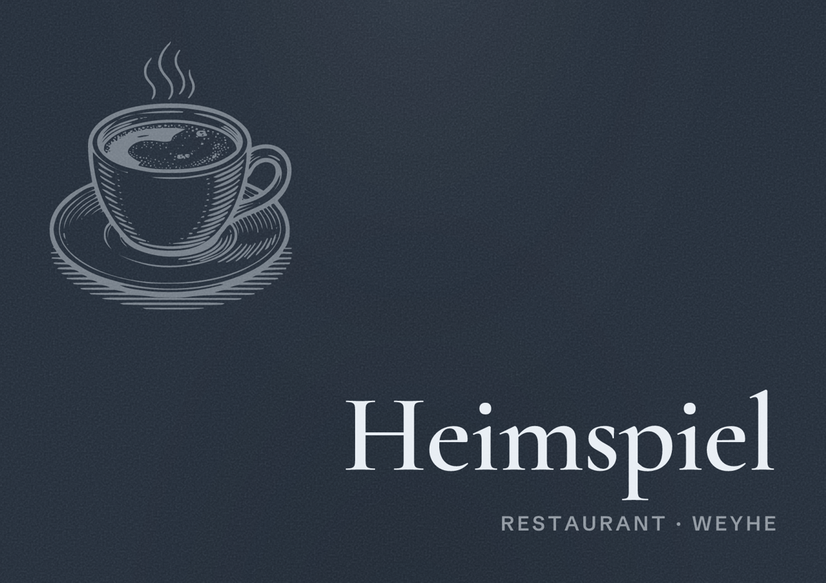 Illustriertes Poster von Heimspiel, Restaurant in Weyhe