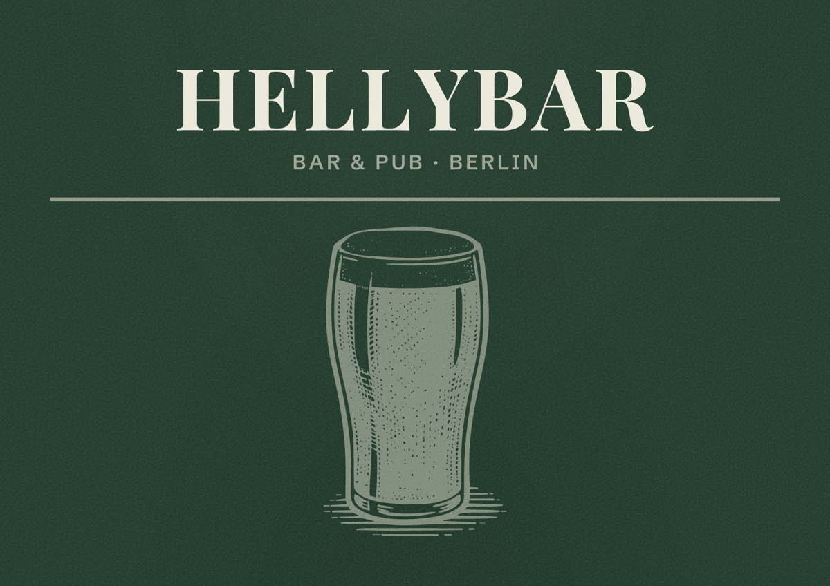 Illustriertes Poster von HellyBar, Bar & Pub in Berlin