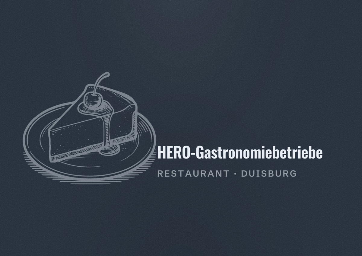 Illustriertes Poster von HERO-Gastronomiebetriebe, Restaurant in Duisburg