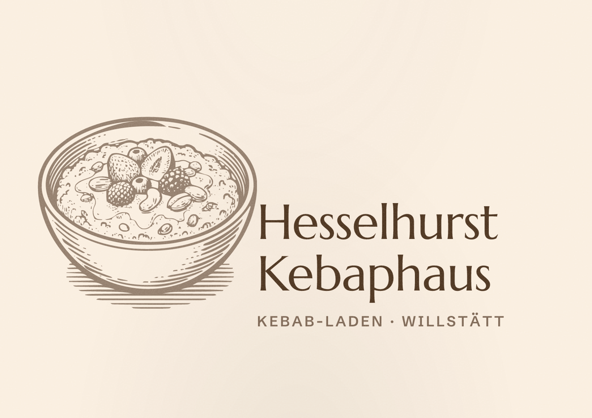 Illustriertes Poster von Hesselhurst Kebaphaus, Kebab-Laden in Willstätt