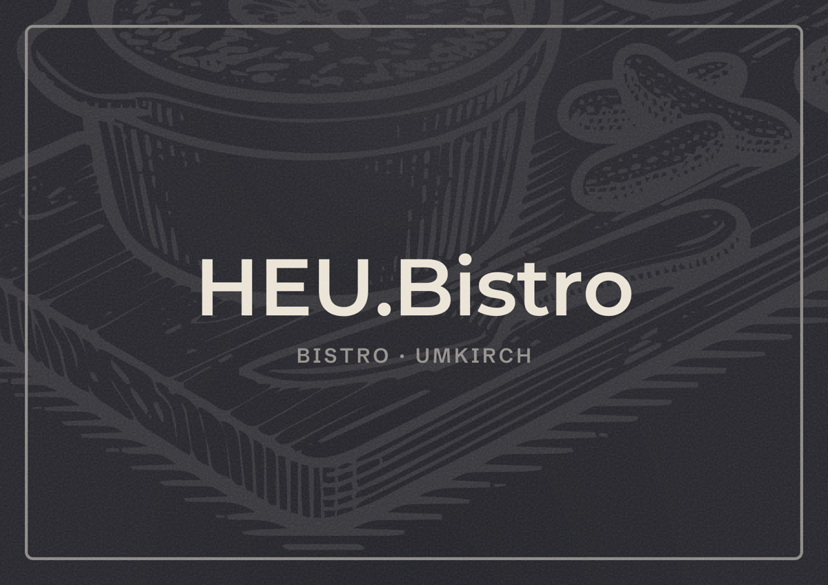 Illustriertes Poster von HEU.Bistro, Bistro in Umkirch