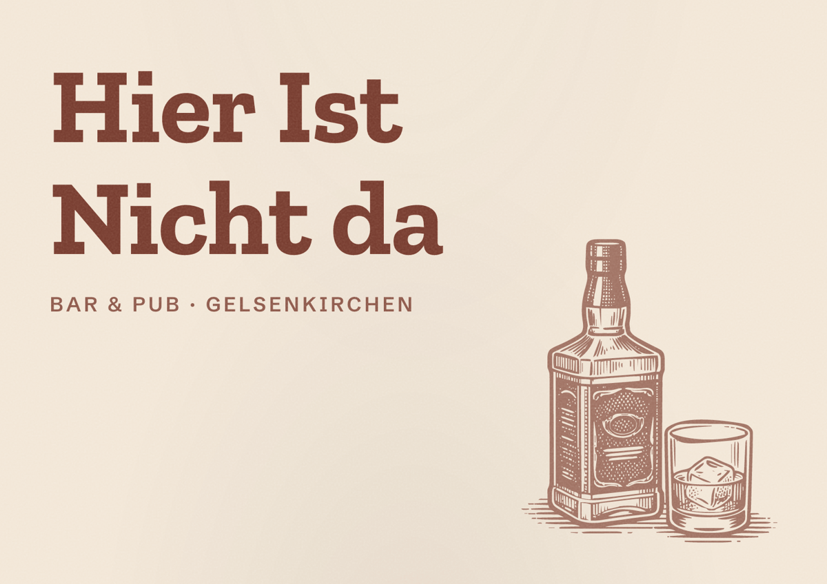 Illustriertes Poster von Hier Ist Nicht da, Bar & Pub in Gelsenkirchen