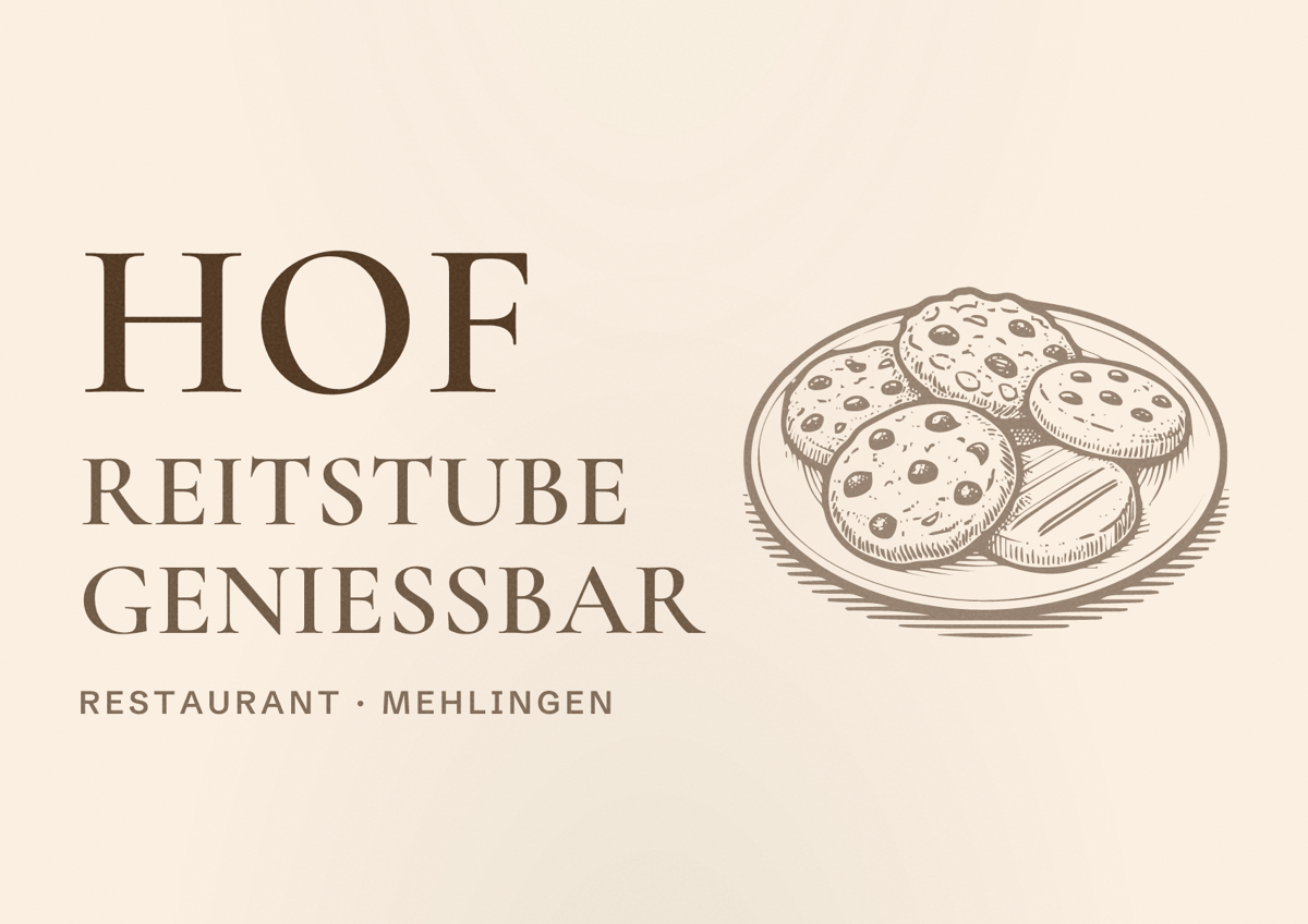 Illustriertes Poster von Hof Reitstube Genießbar, Restaurant in Mehlingen