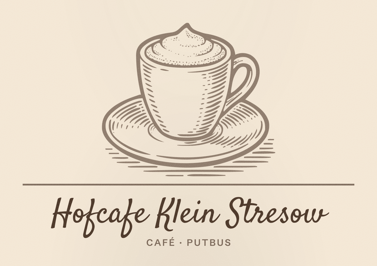 Illustriertes Poster von Hofcafe Klein Stresow, Café in Putbus
