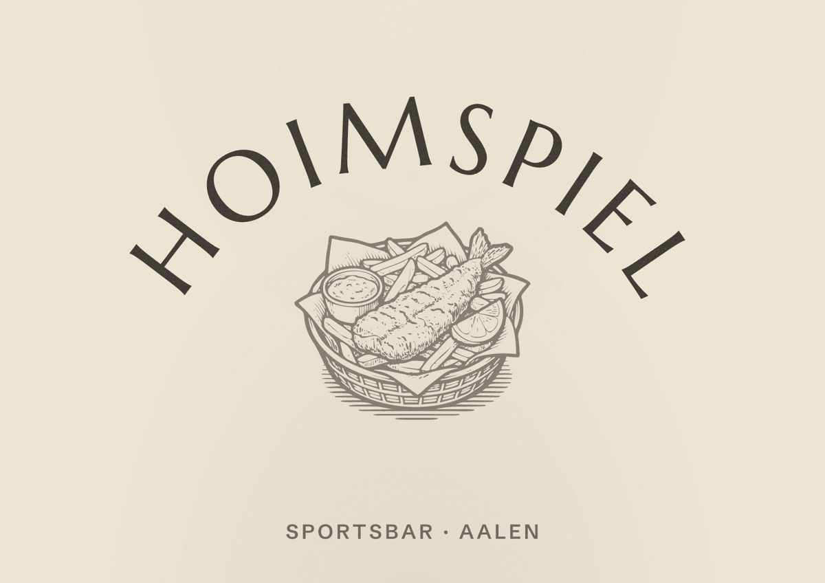 Illustriertes Poster von Hoimspiel, Sportsbar in Aalen