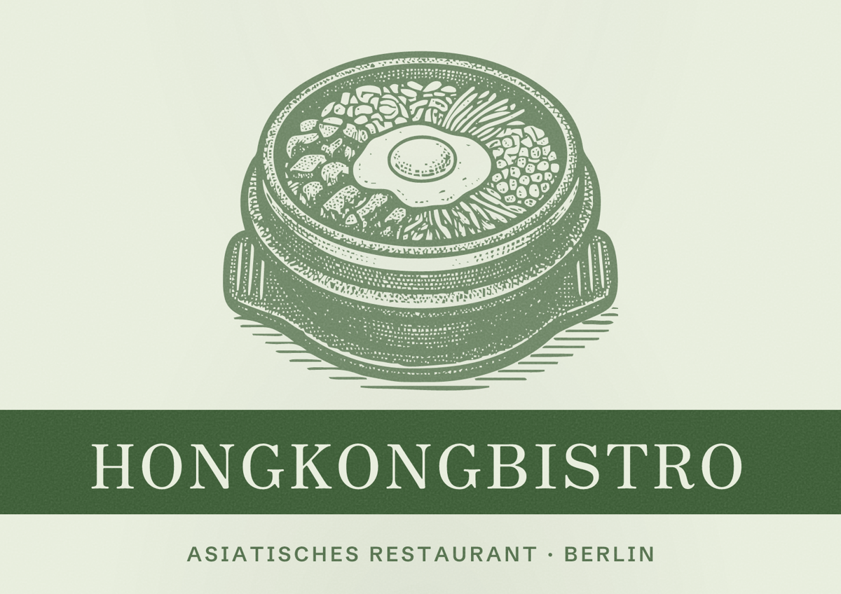 Illustriertes Poster von HongKongBistro, Asiatisches Restaurant in Berlin