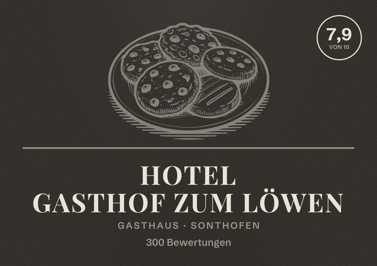 Illustriertes Poster von Hotel Gasthof Zum Löwen, Gasthaus in Sonthofen: Bewertung 7,9 von 10 aus 300 Bewertungen