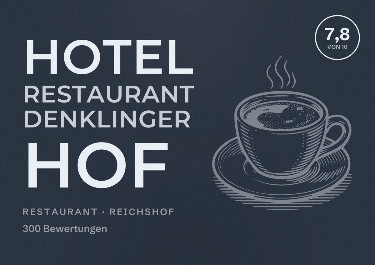 Illustriertes Poster von Hotel Restaurant Denklinger Hof, Restaurant in Reichshof: Bewertung 7,8 von 10 aus 300 Bewertungen