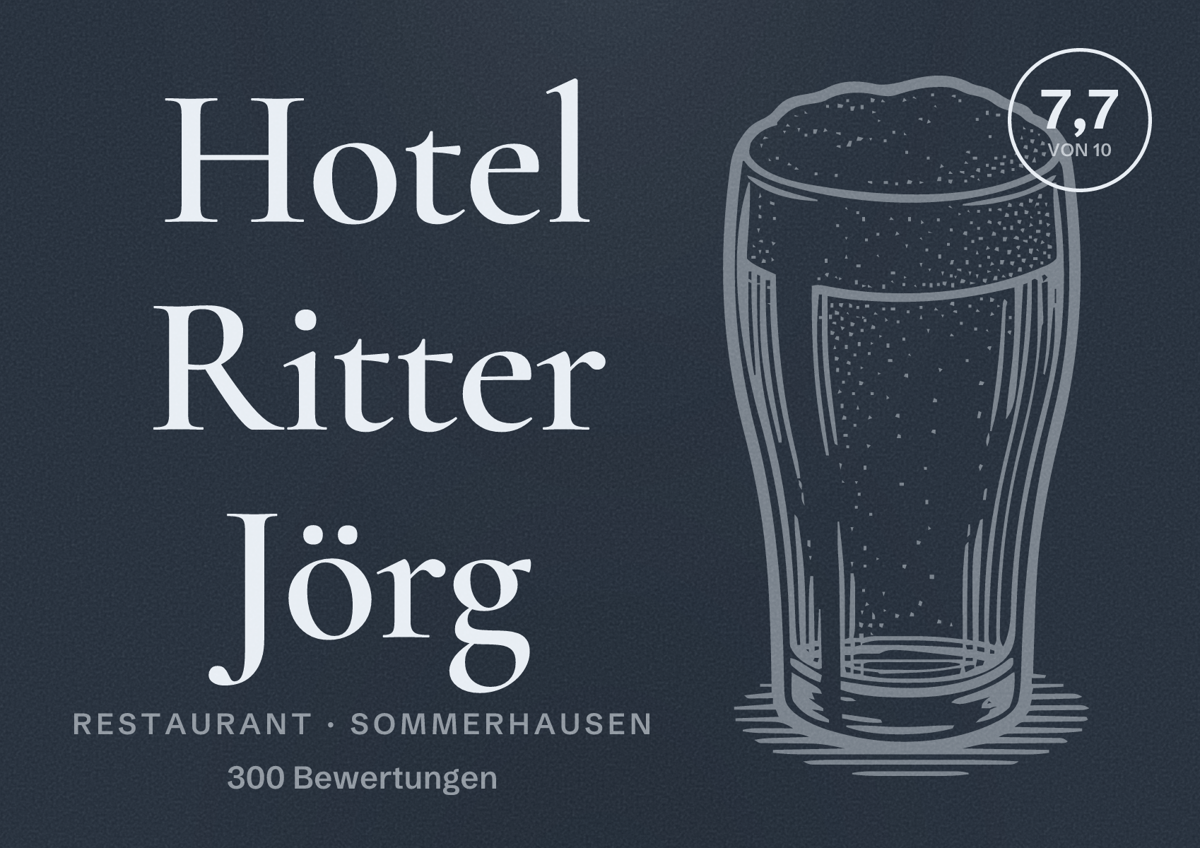 Illustriertes Poster von Hotel Ritter Jörg, Restaurant in Sommerhausen: Bewertung 7,7 von 10 aus 300 Bewertungen