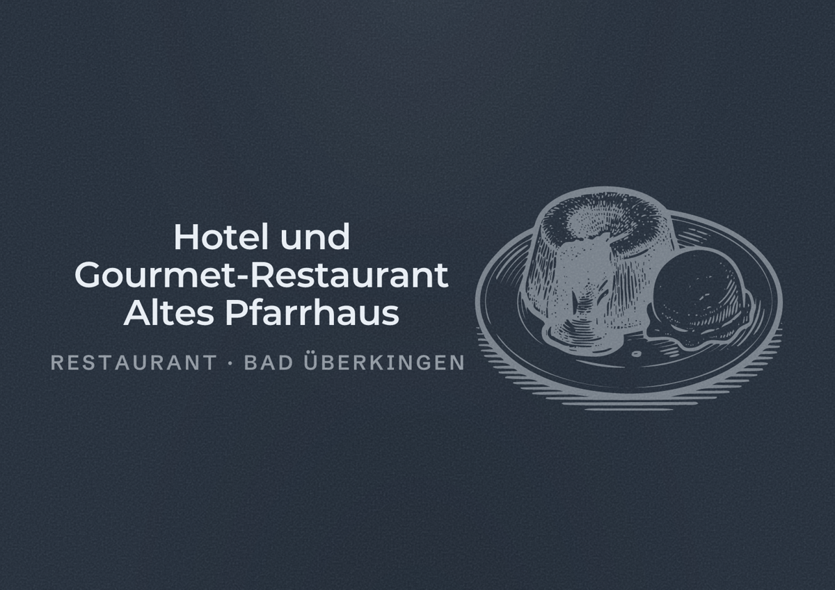 Illustriertes Poster von Hotel und Gourmet-Restaurant Altes Pfarrhaus, Restaurant in Bad Überkingen