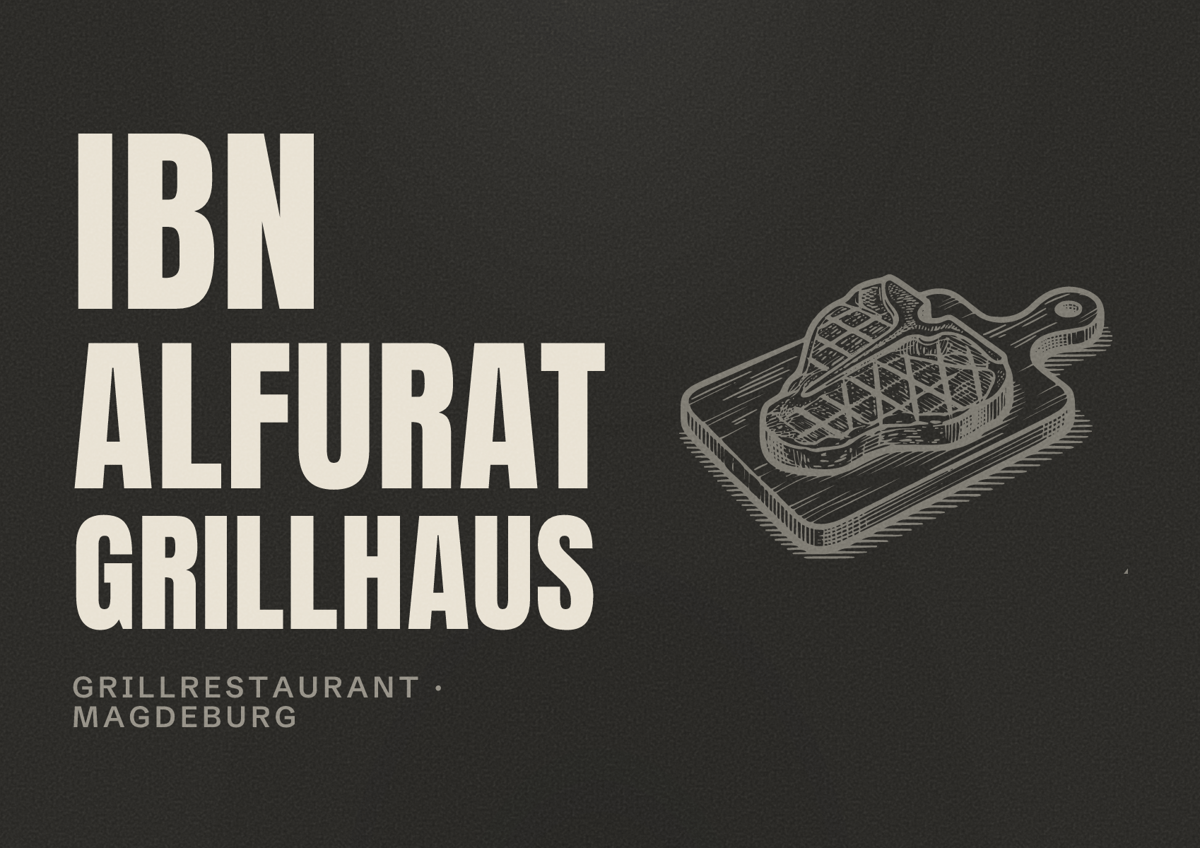 Illustriertes Poster von IBN ALFURAT GRILLHAUS, Grillrestaurant in Magdeburg
