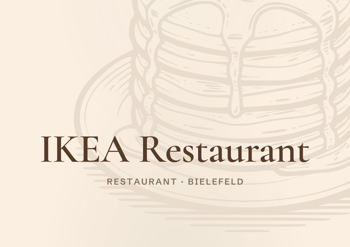 Illustriertes Poster von IKEA Restaurant, Restaurant in Bielefeld
