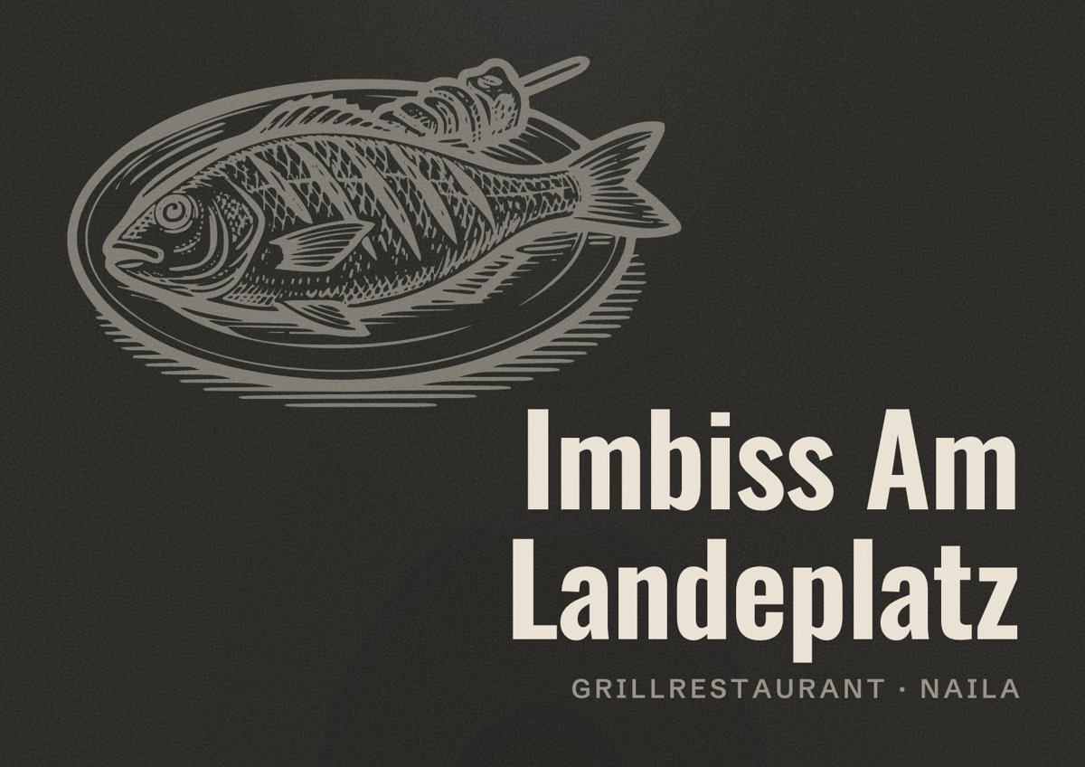 Illustriertes Poster von Imbiss Am Landeplatz, Grillrestaurant in Naila