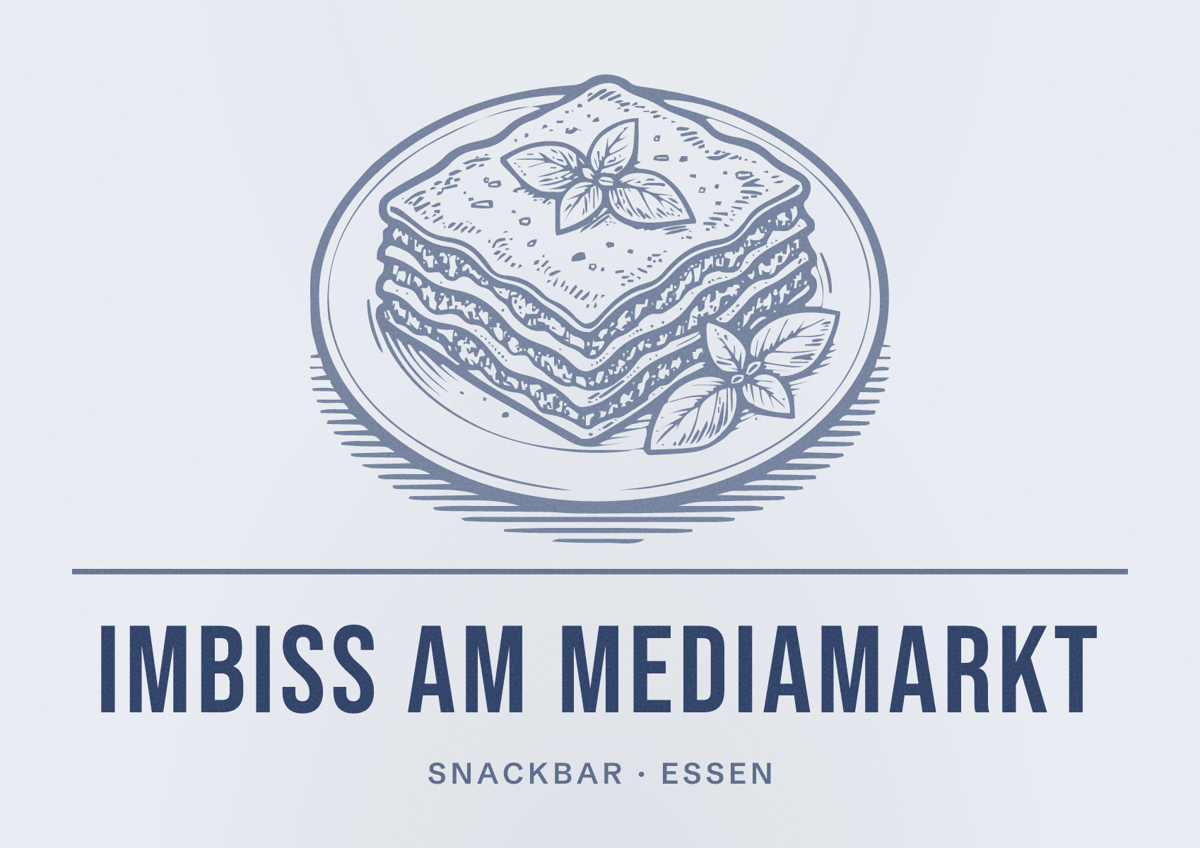 Illustriertes Poster von Imbiss am MediaMarkt, Snackbar in Essen