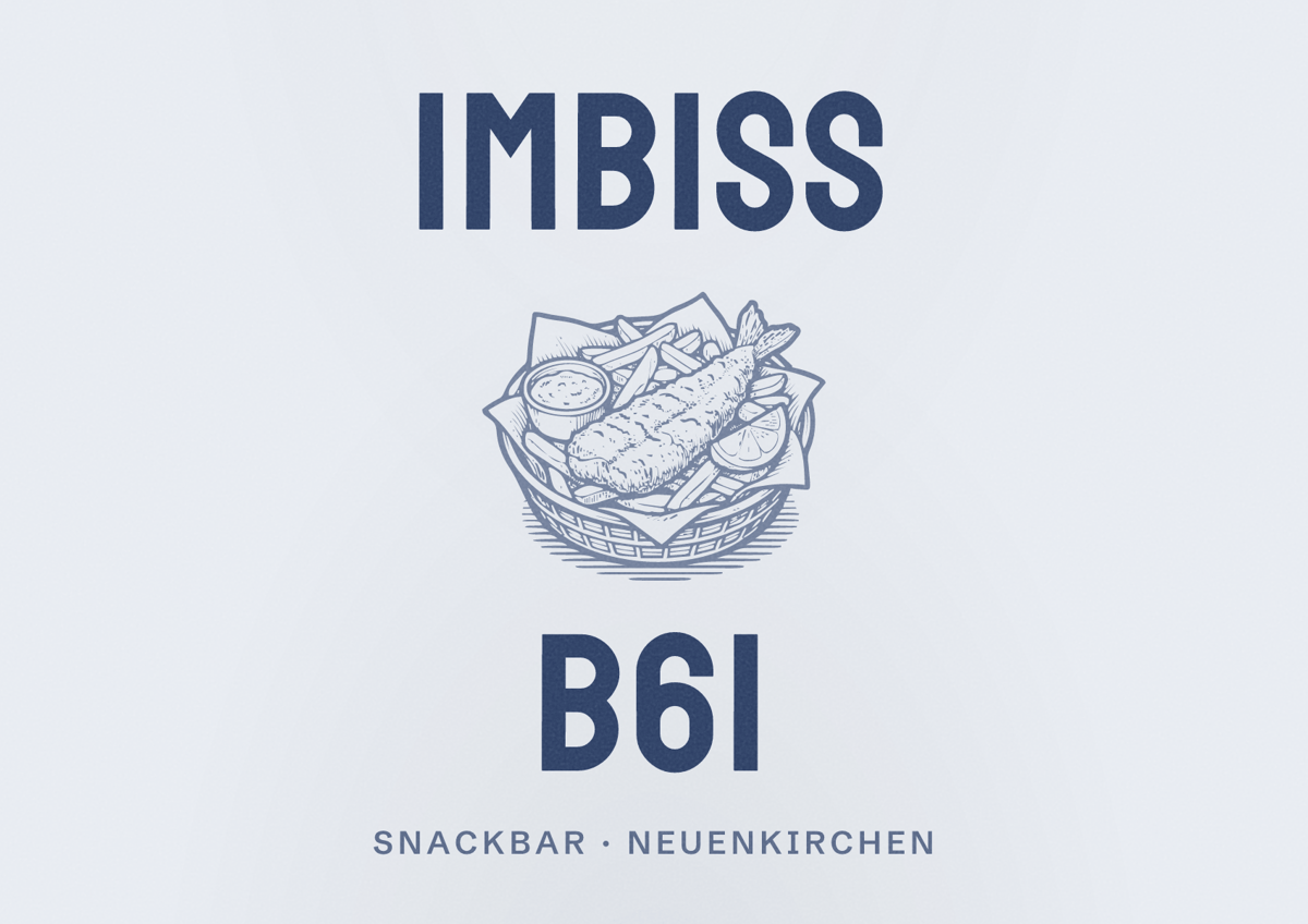 Illustriertes Poster von IMBISS B61, Snackbar in Neuenkirchen
